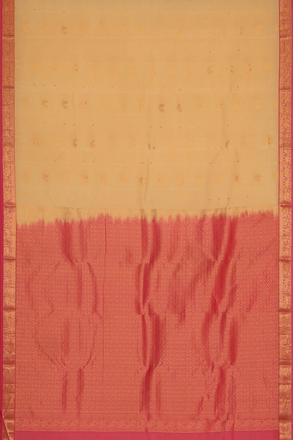 Image of Beige South Silk Saree