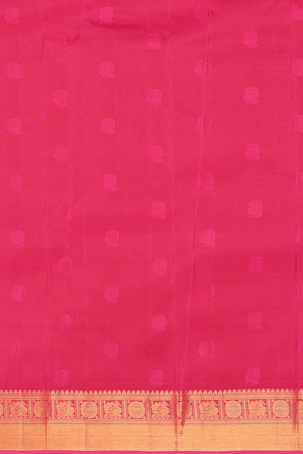 Image of Coral-Orange South Silk Saree