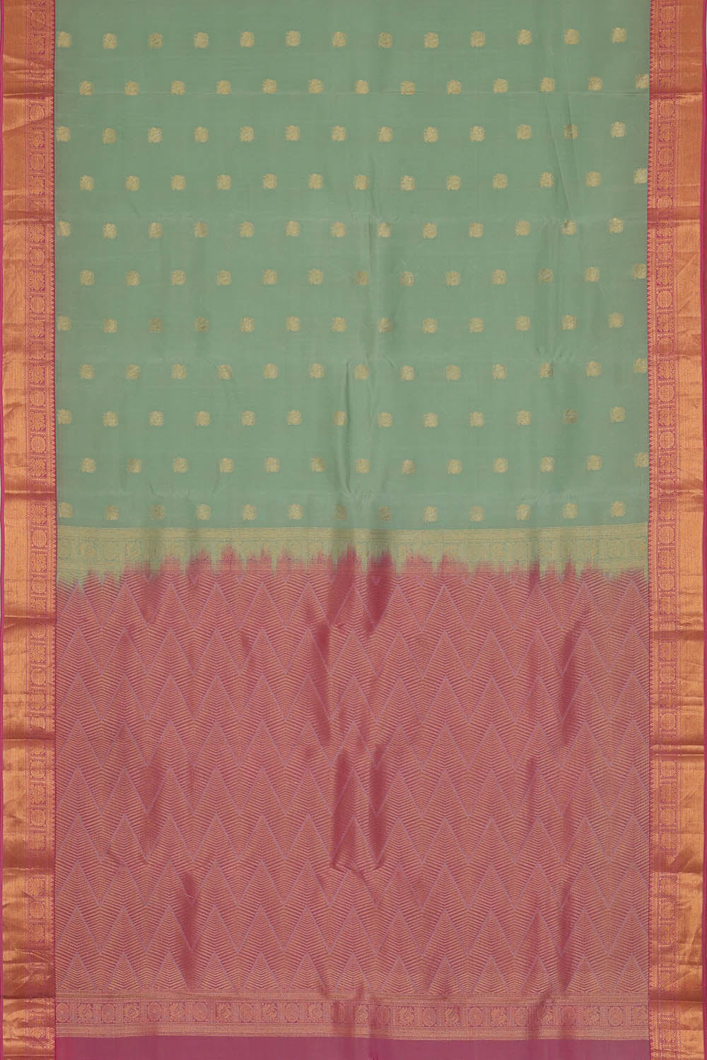 Image of Pastel Green South Silk Saree