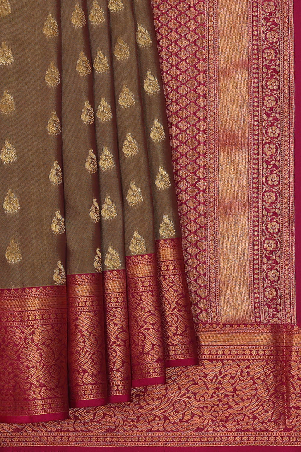 Image of Grey South Silk Saree