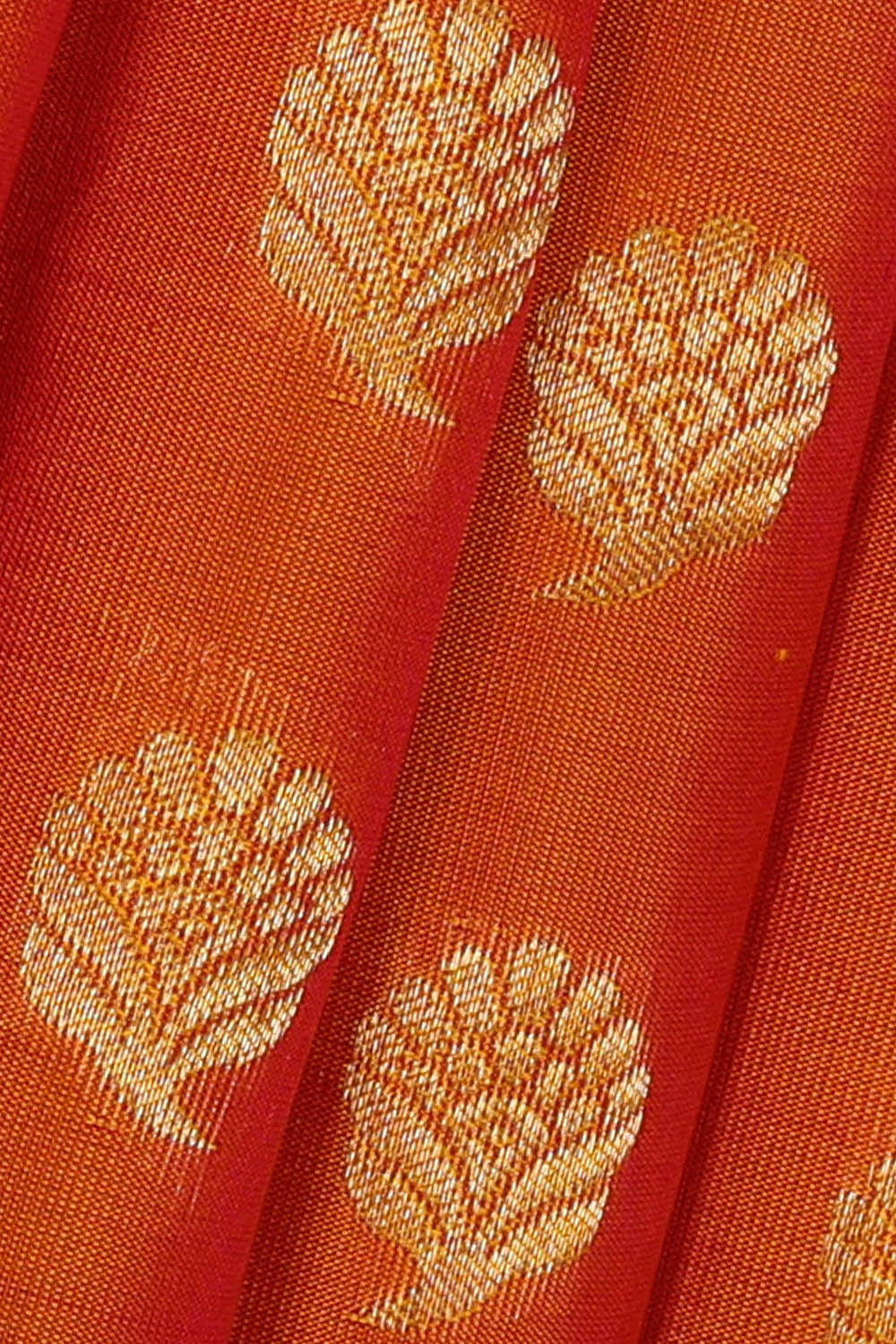 Image of Orange South Silk Saree