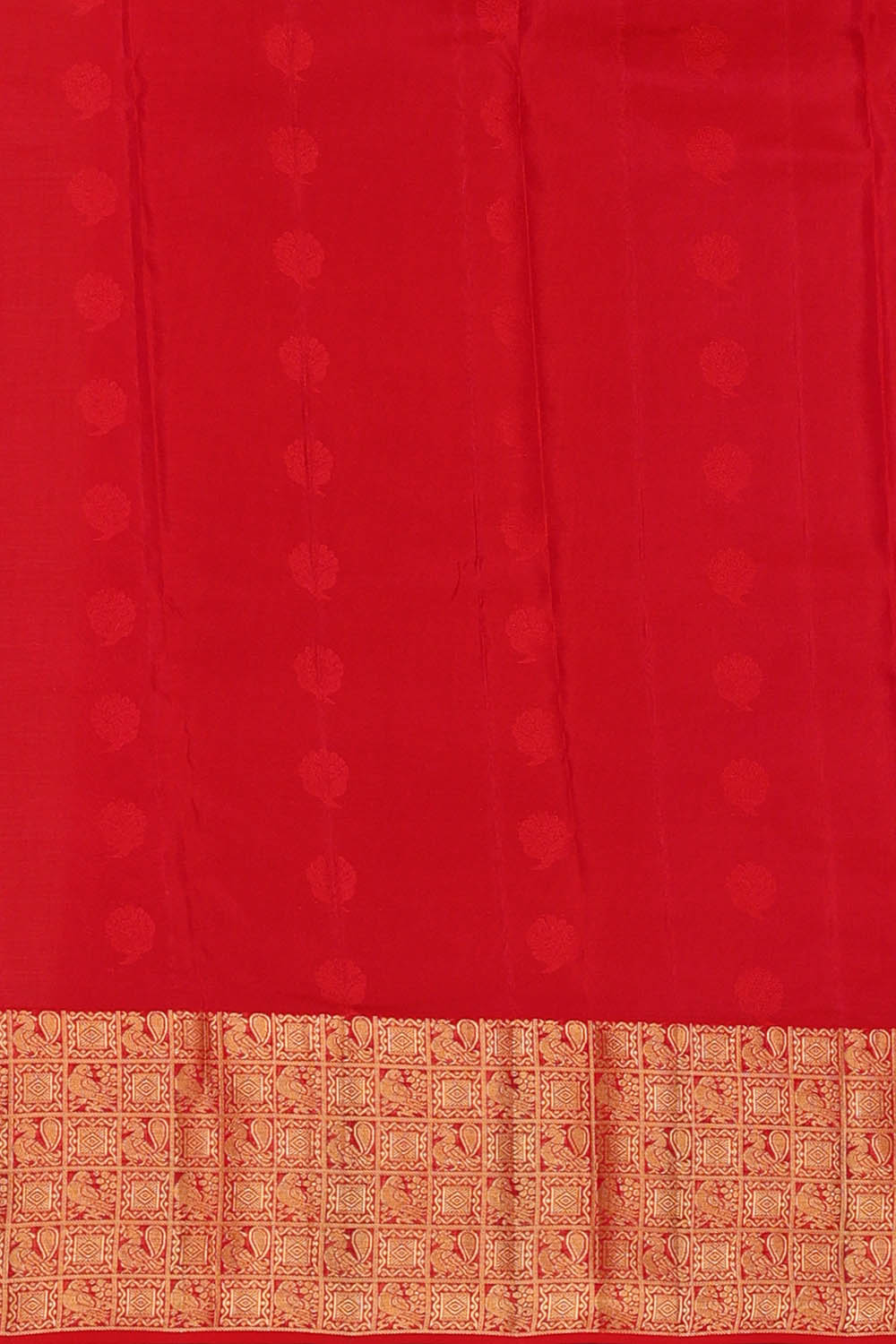 Image of Orange South Silk Saree
