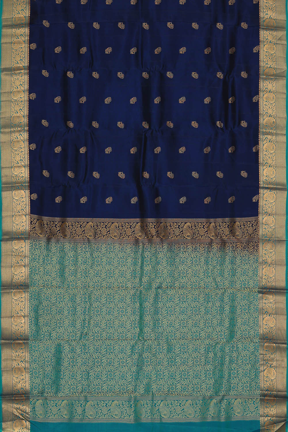 Image of Royal Blue South Silk Saree