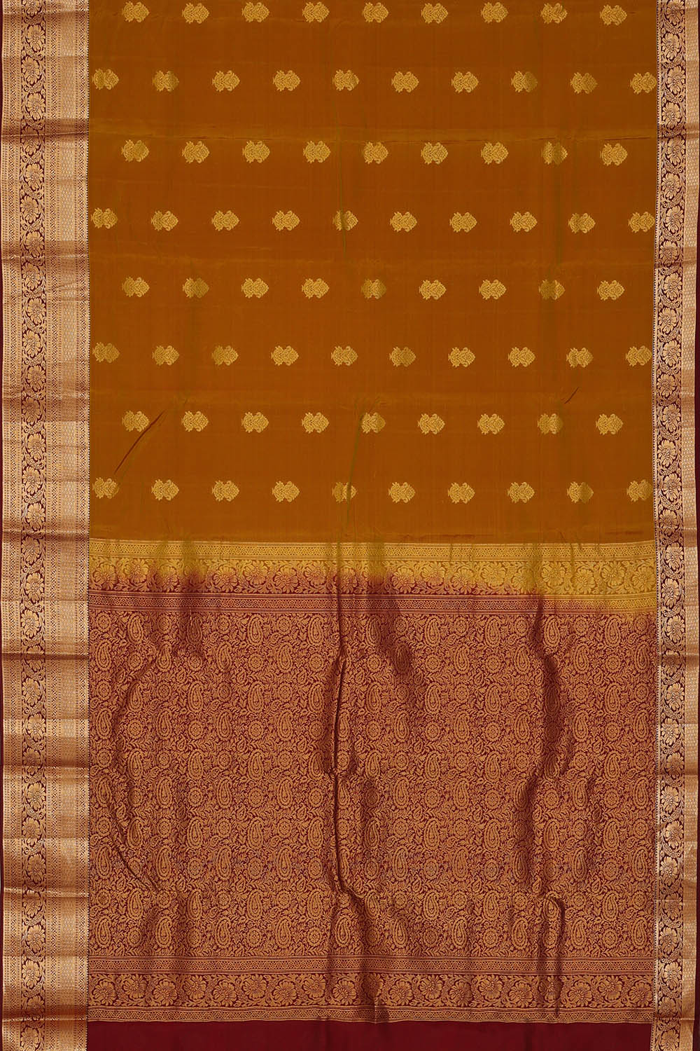 Image of Mustard South Silk Saree