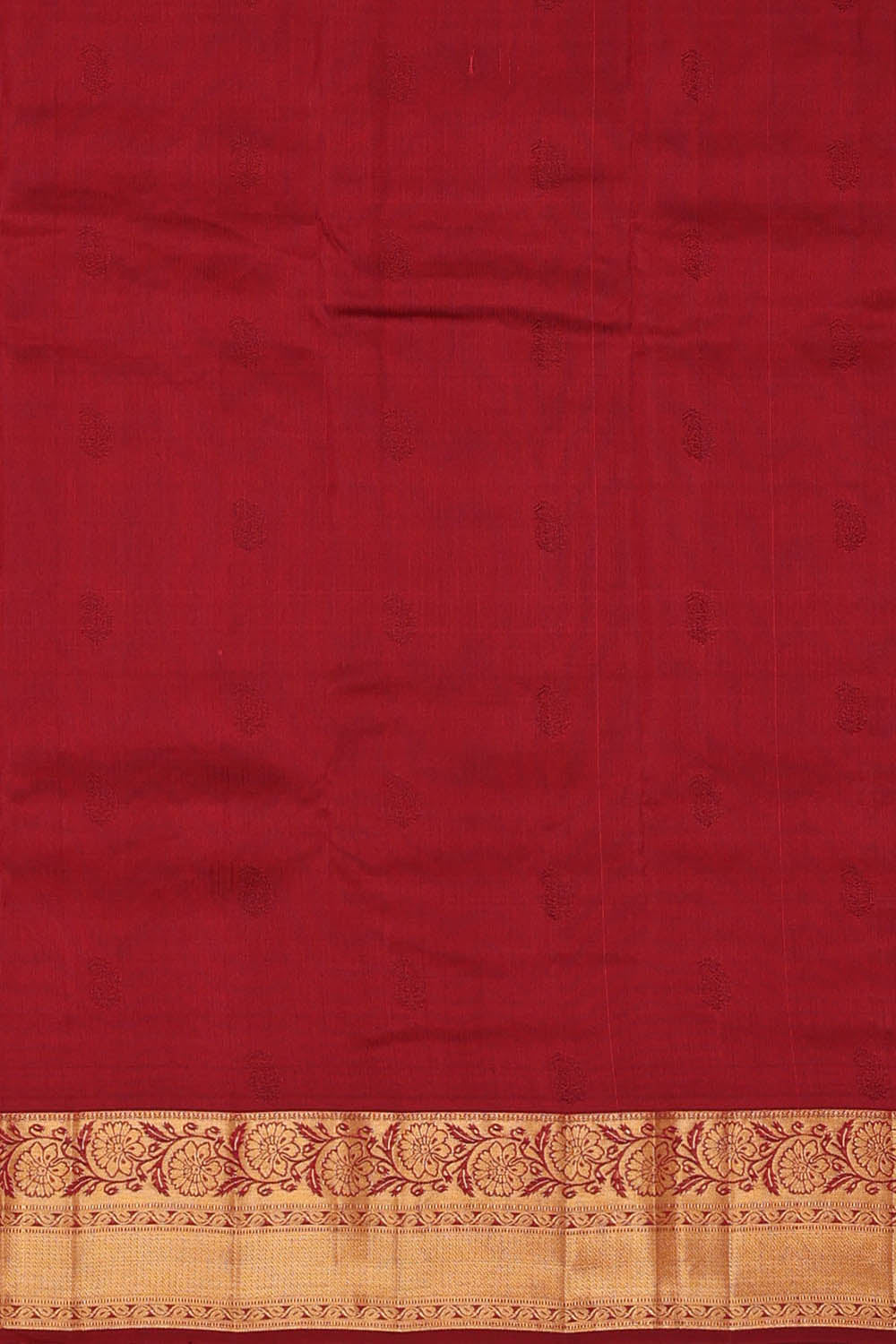 Image of Orange South Silk Saree