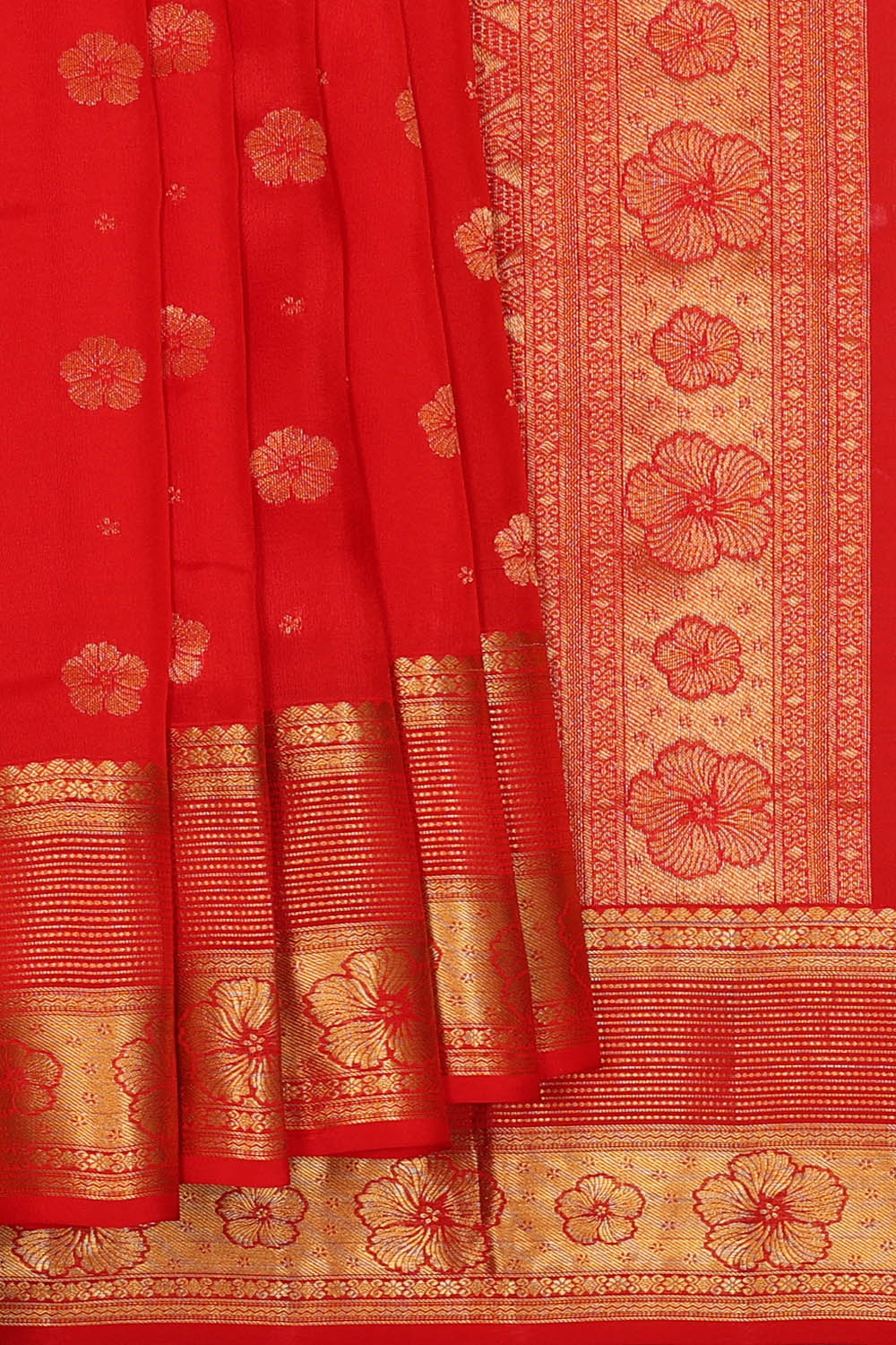 Image of Red South Silk Saree