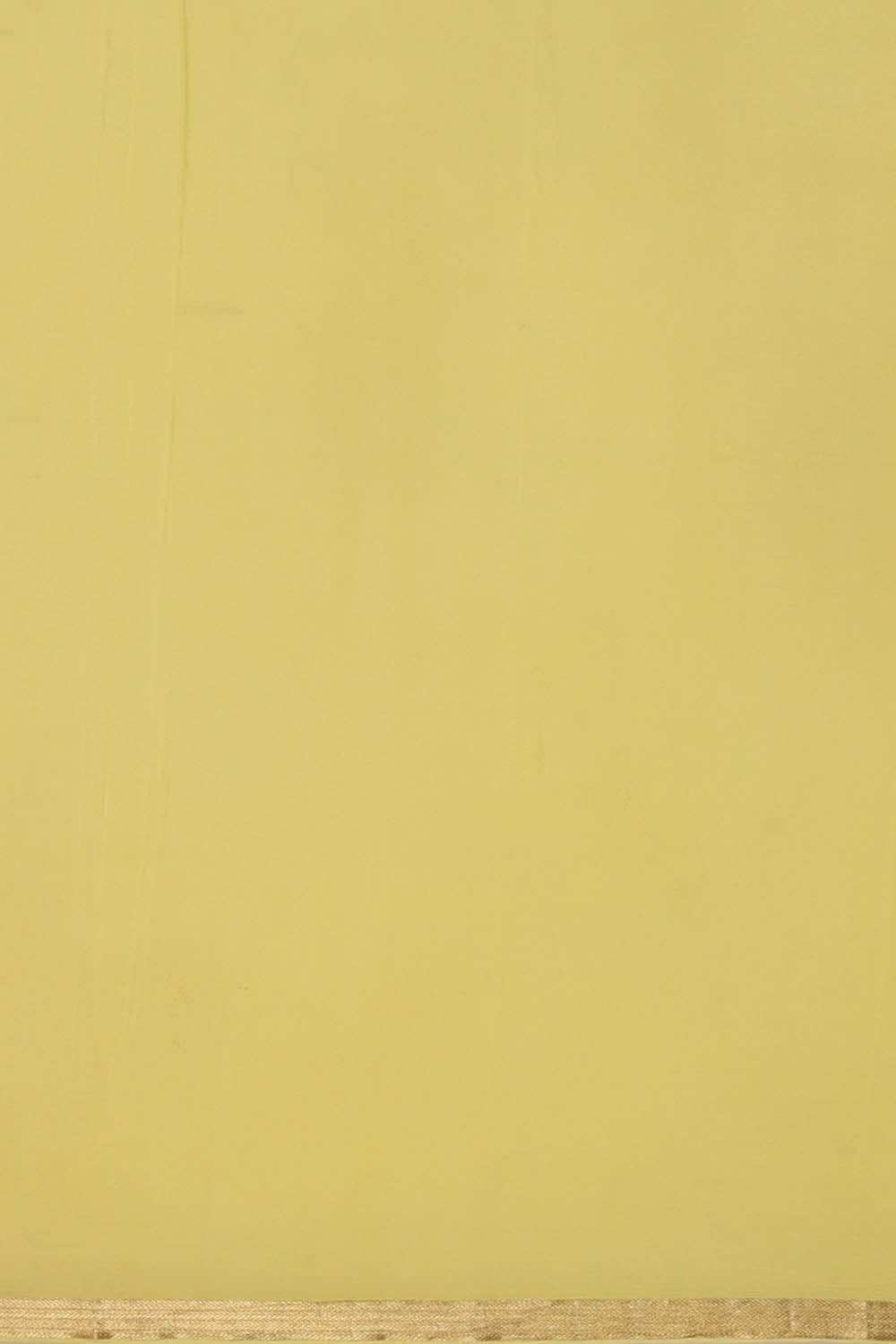 Image of Lemon-Yellow Chiffon Embroidery Saree