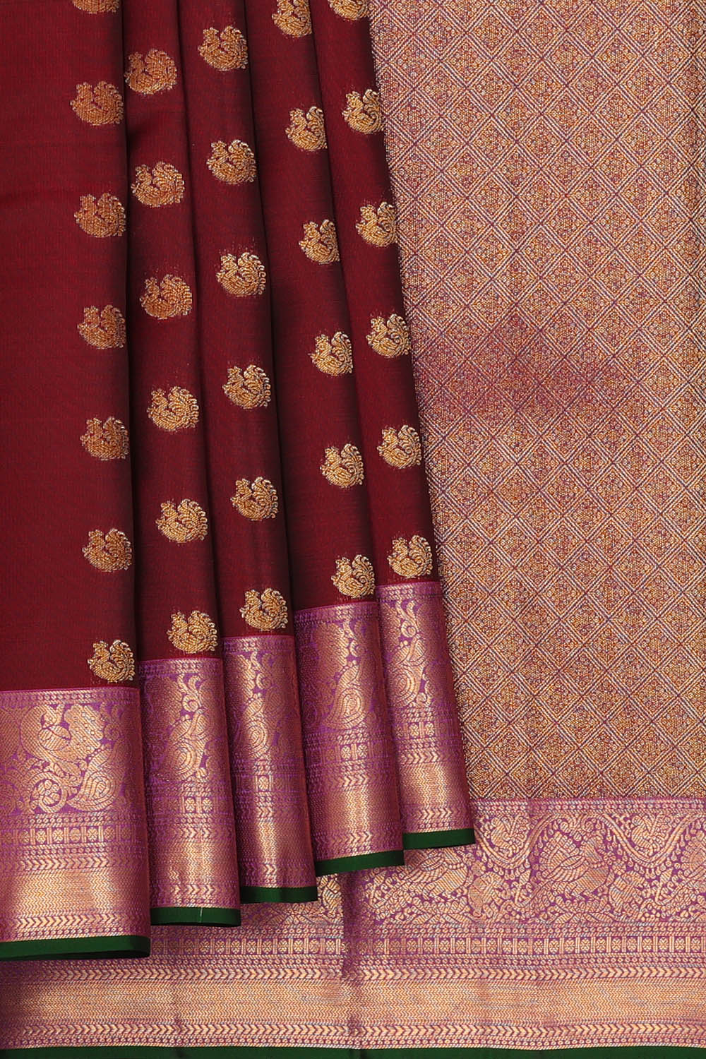 Image of Maroon South Silk Saree
