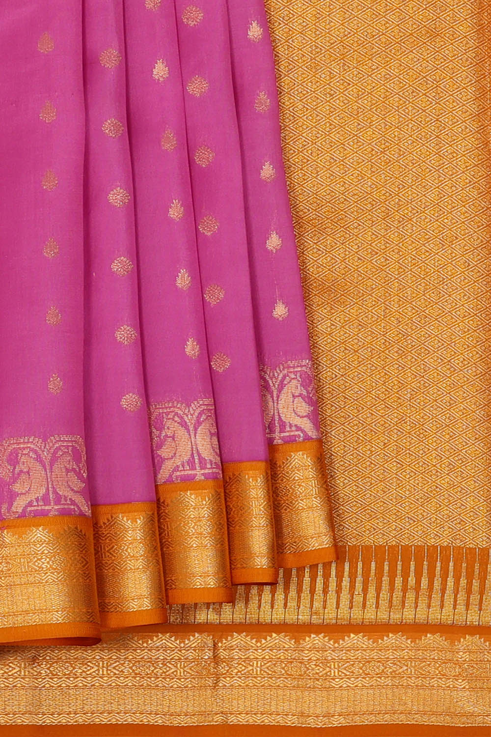 Image of Lavender Pink South Silk Saree