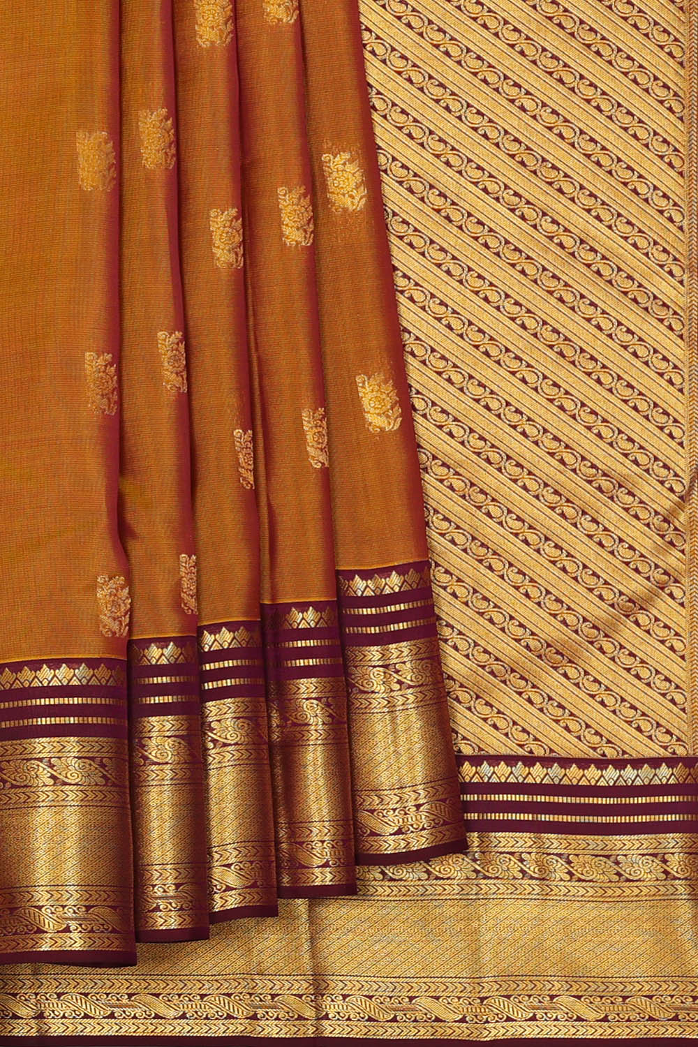 Image of Brown South Silk Saree