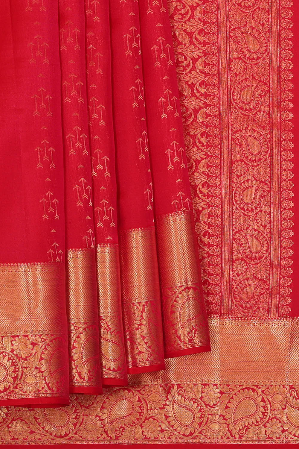 Image of Red South Silk Saree