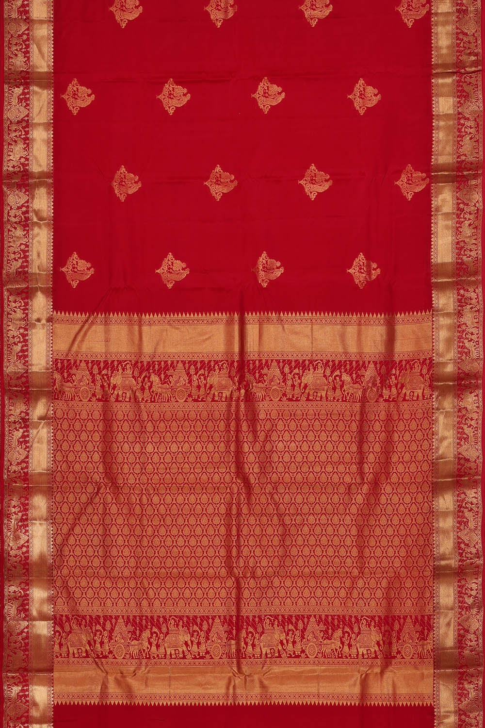 Image of Red South Silk saree