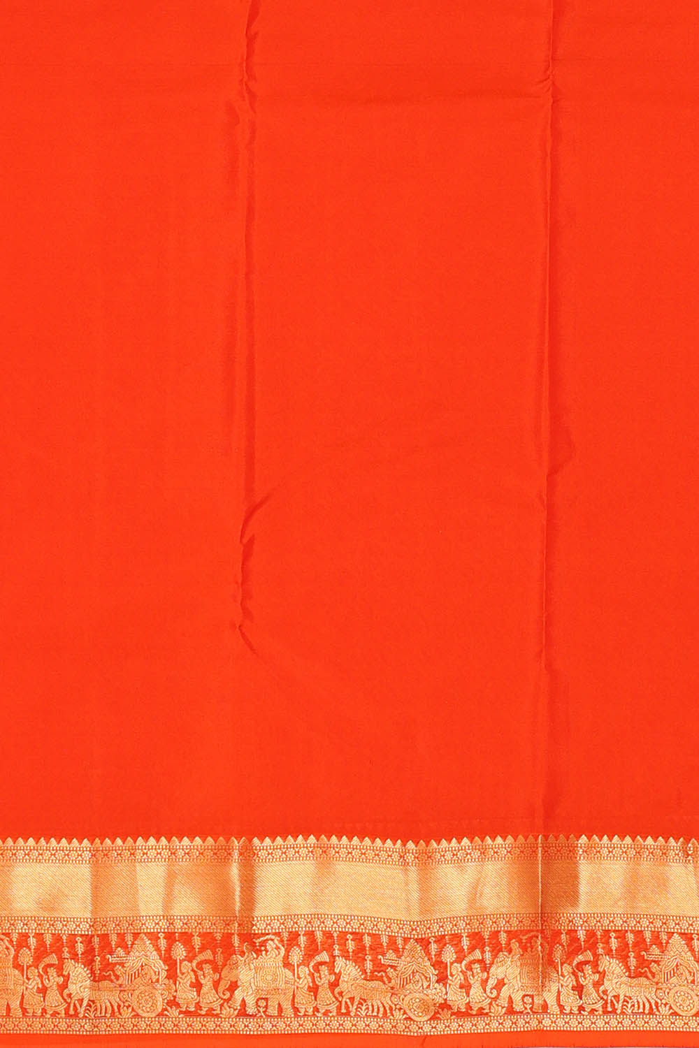 Image of Orange South Silk Saree