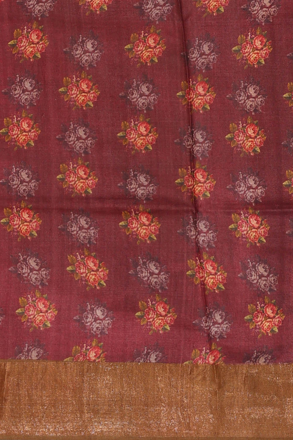 Image of Purple Desi Tussar Silk Saree