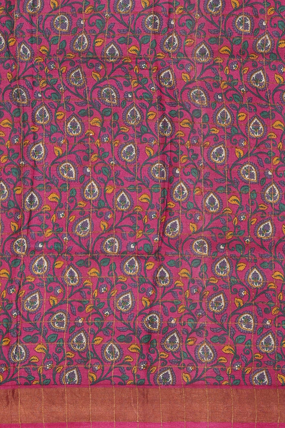 Image of Purple Desi Tussar Silk Saree