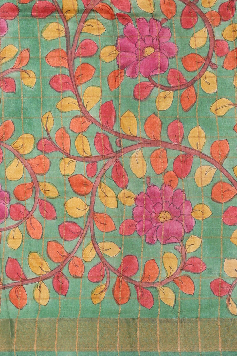 Image of Plum Pink Desi Tussar Silk Saree