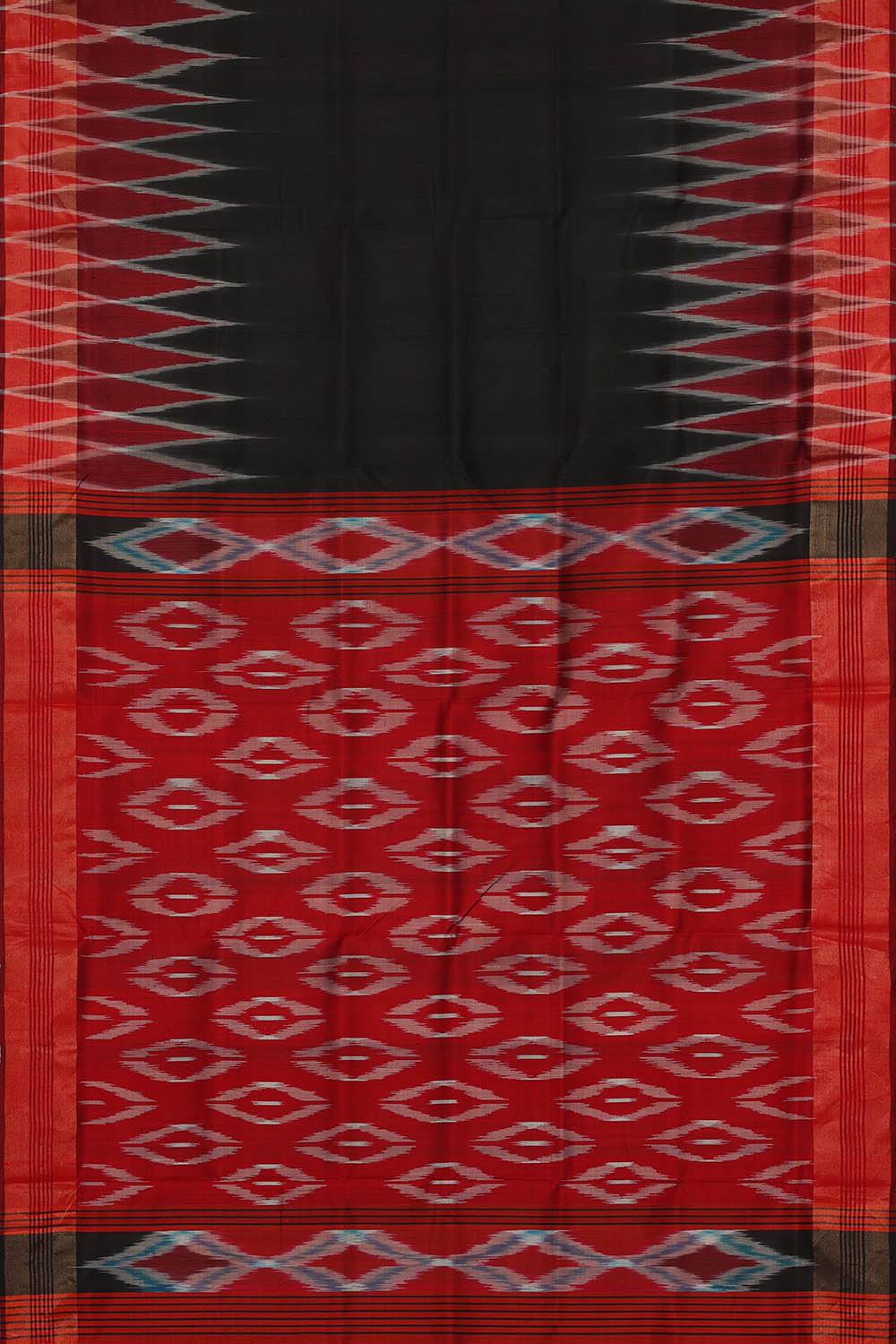Image of Black Pure Silk Saree