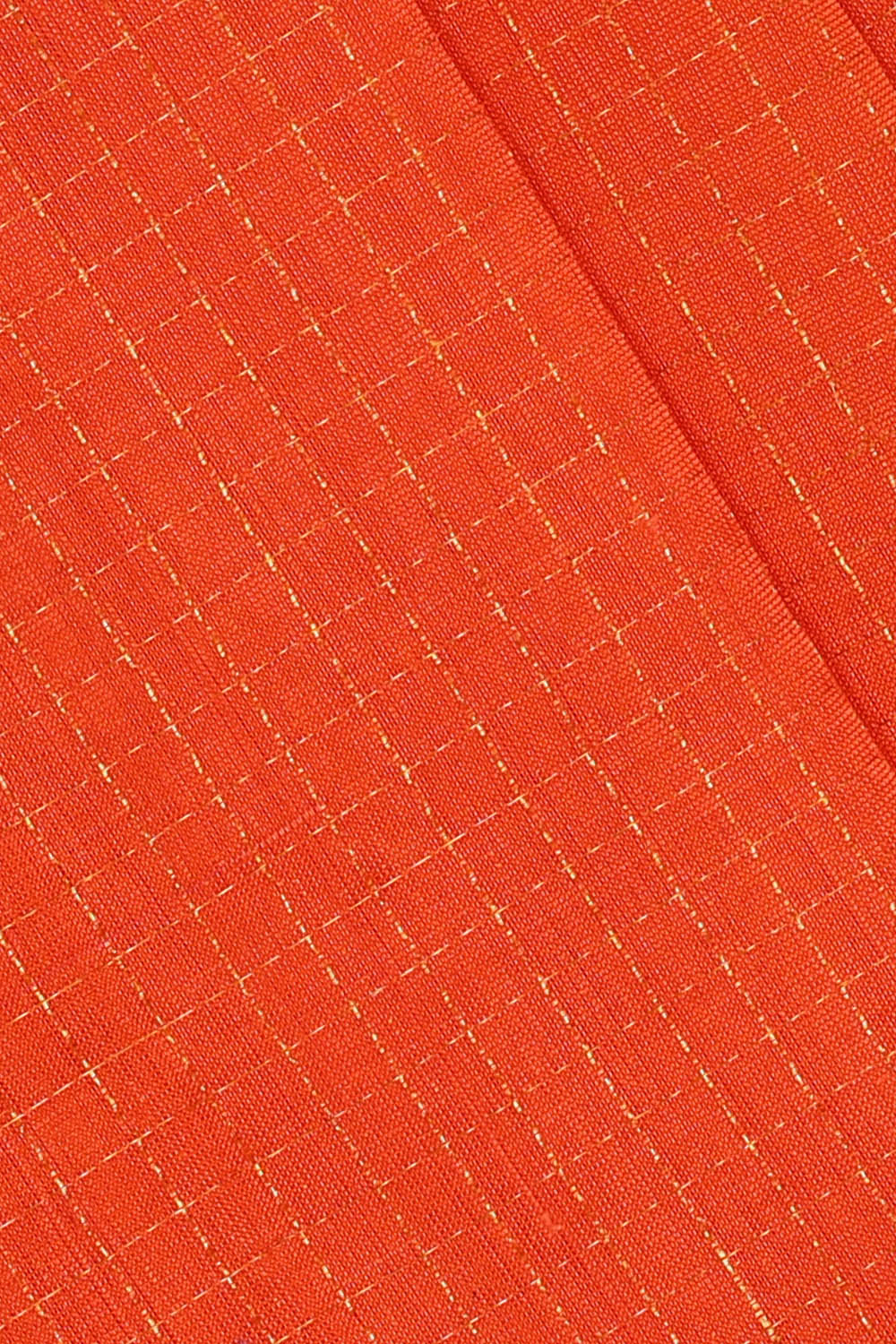 Image of Orange Kattam Kuppadam Cotton Silk Saree