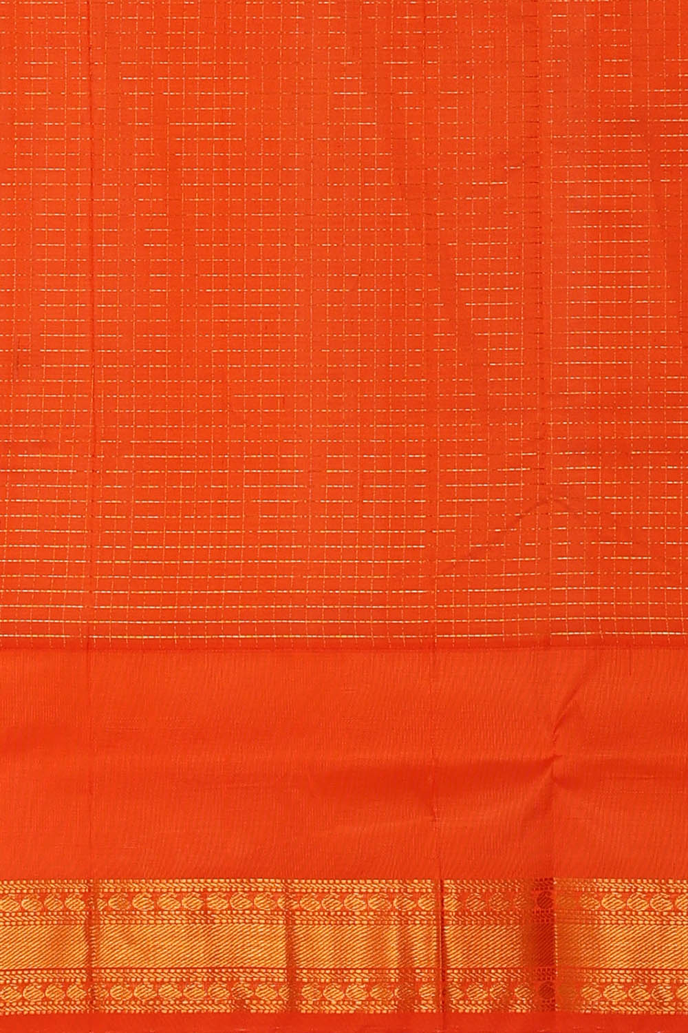 Image of Indigo Blue Kattam Kuppadam Silk Cotton Saree