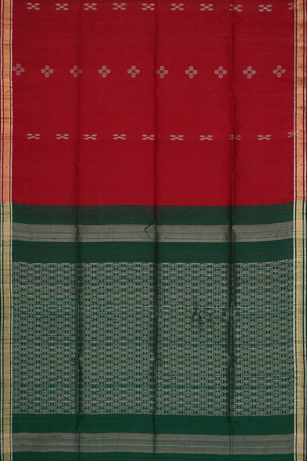 Image of Maroon Dupion Silk Saree