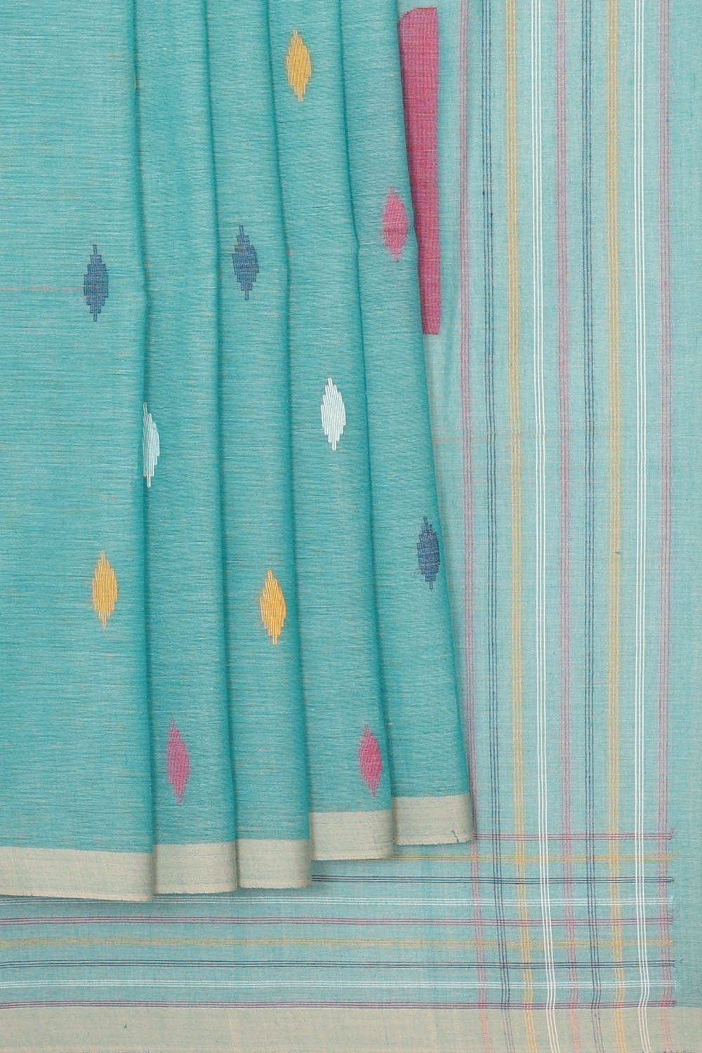 Image of Sky-Blue South Silk Saree