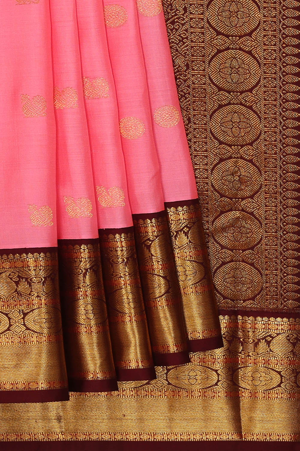 Image of Pink Venkatagiri Silk Saree