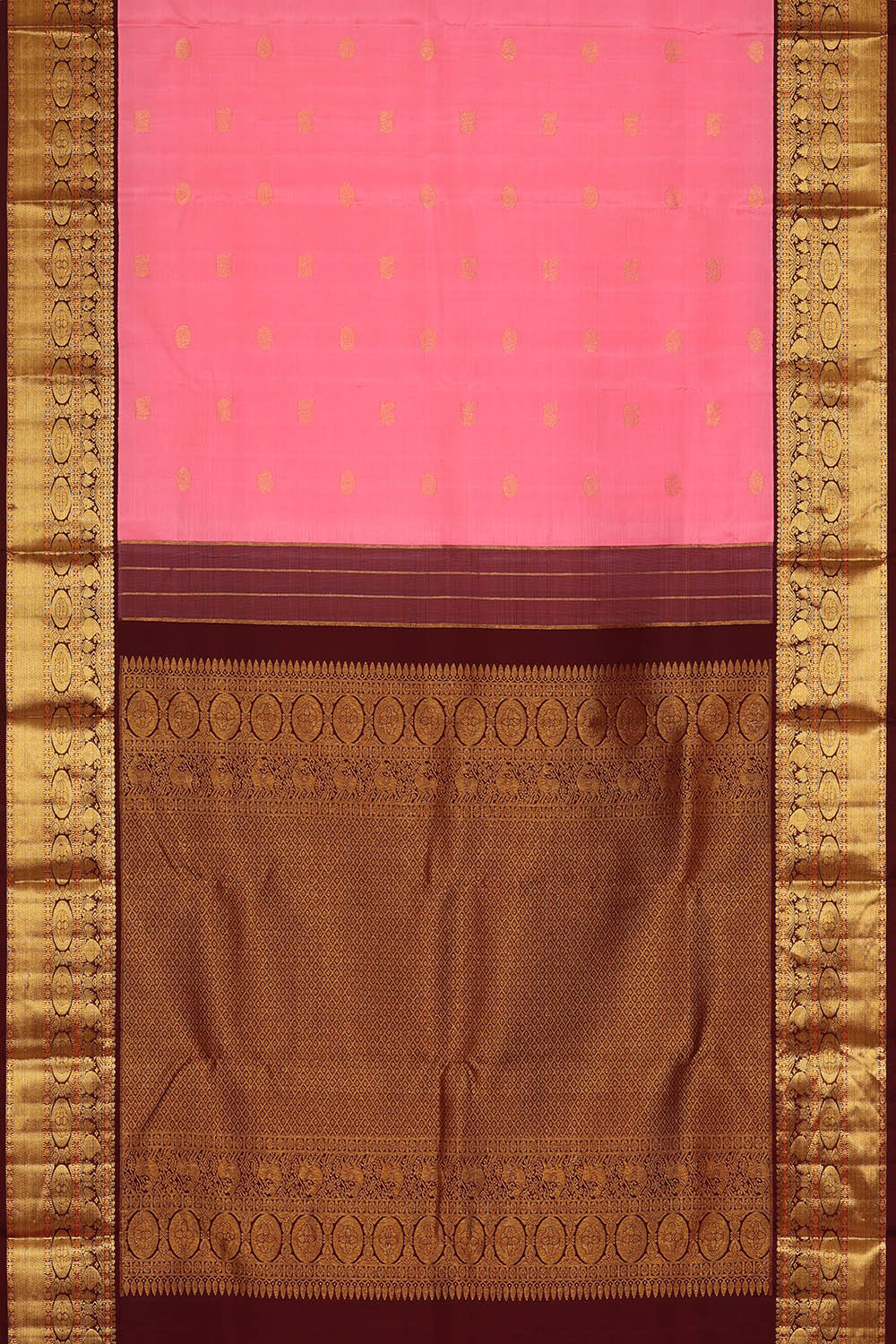 Image of Pink Venkatagiri Silk Saree