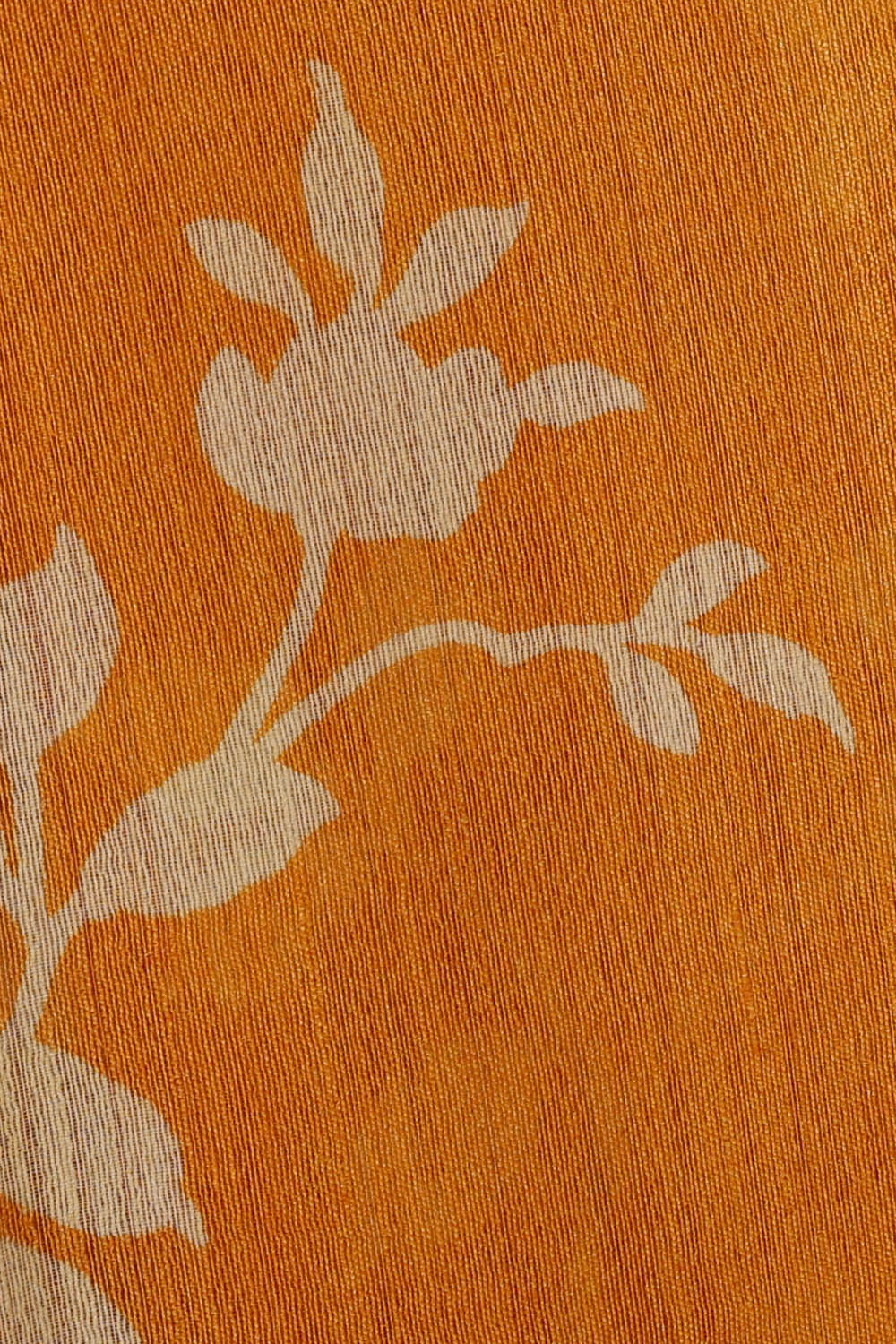 Image of Orange Desi Tussar Silk Saree