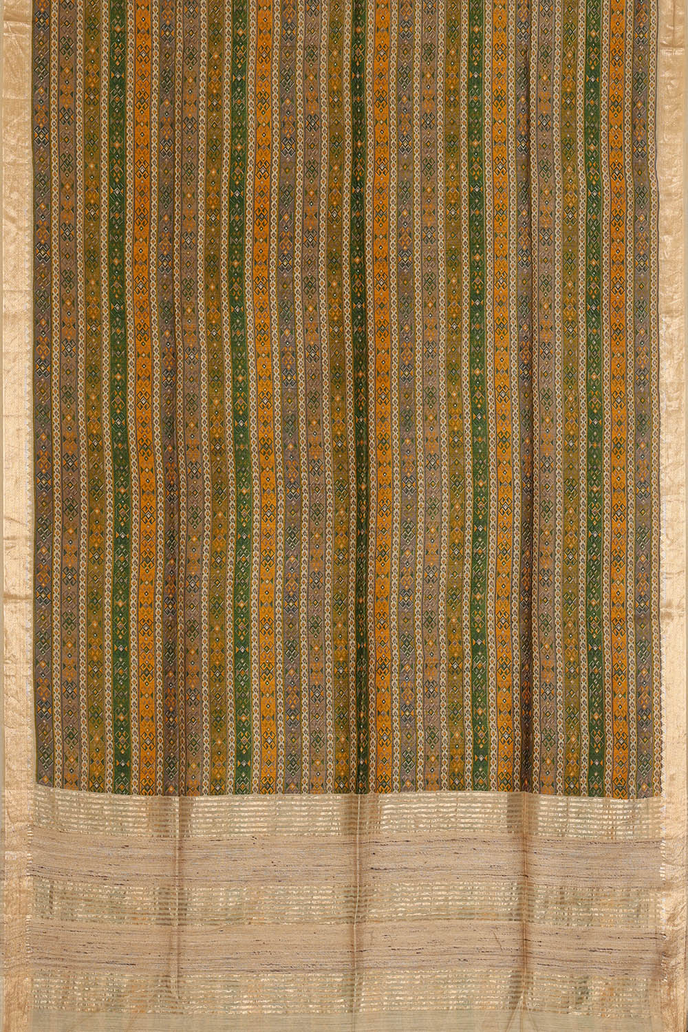 Image of Multi-Coloured Desi Tussar Silk Saree