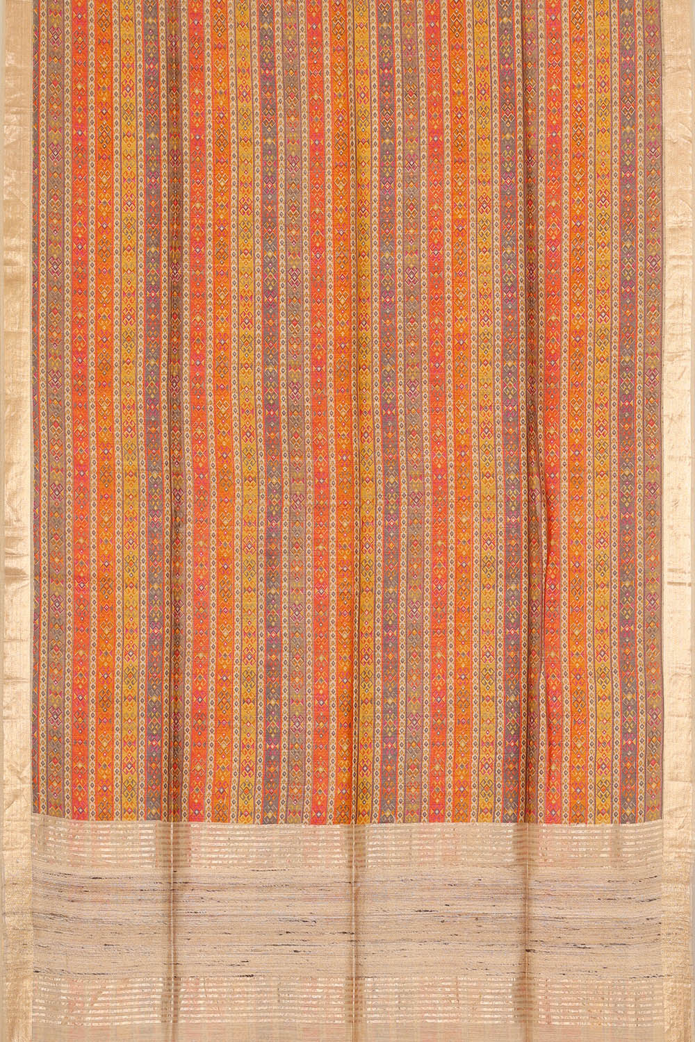 Image of Multi-Coloured Desi Tussar Silk Saree