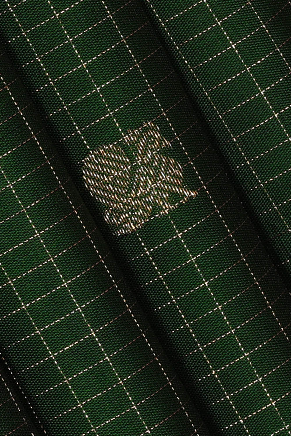 Image of Bottle-Green Arani Silk Saree