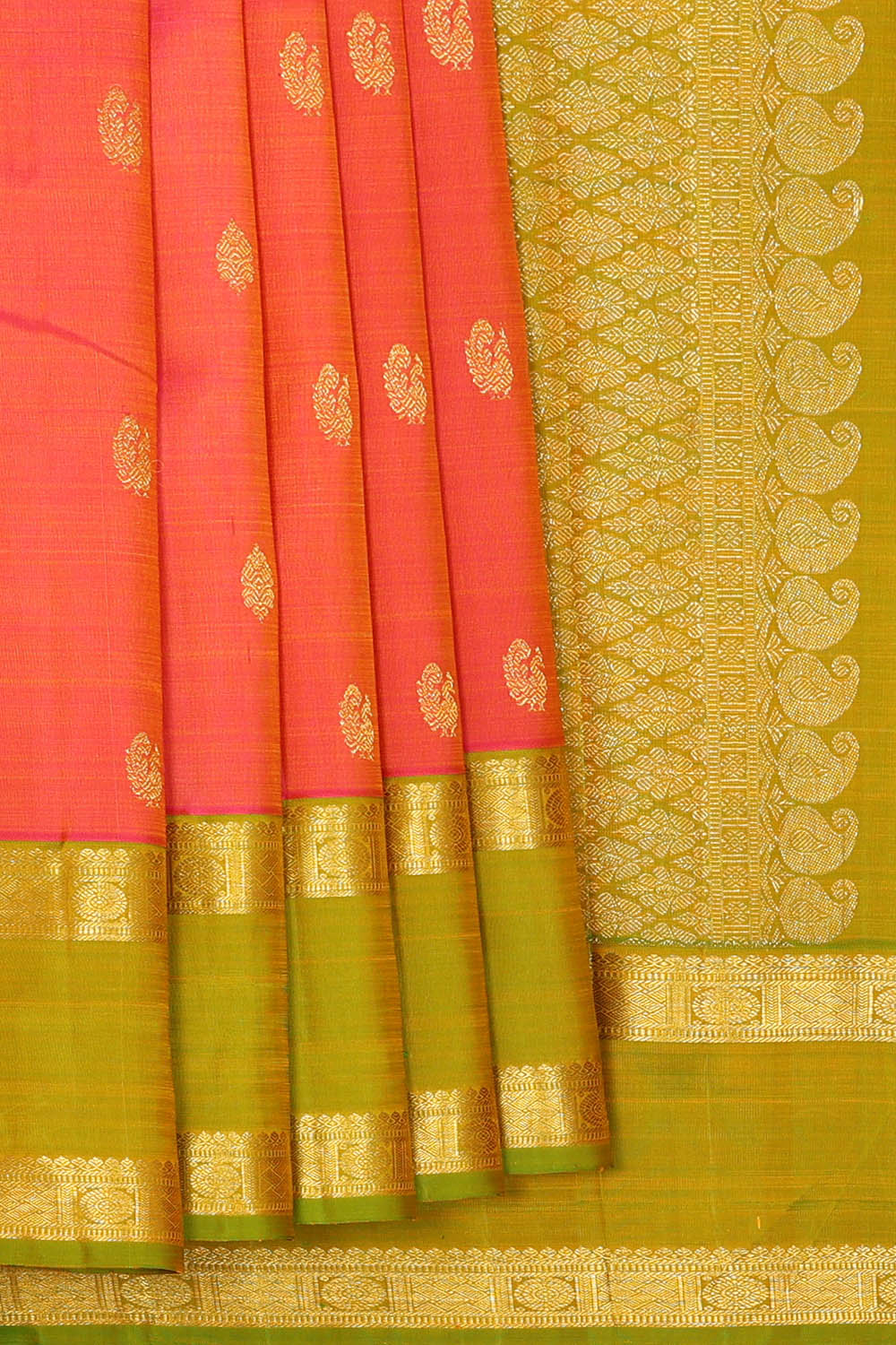 Image of Fuchsia-Pink Arani Silk Saree