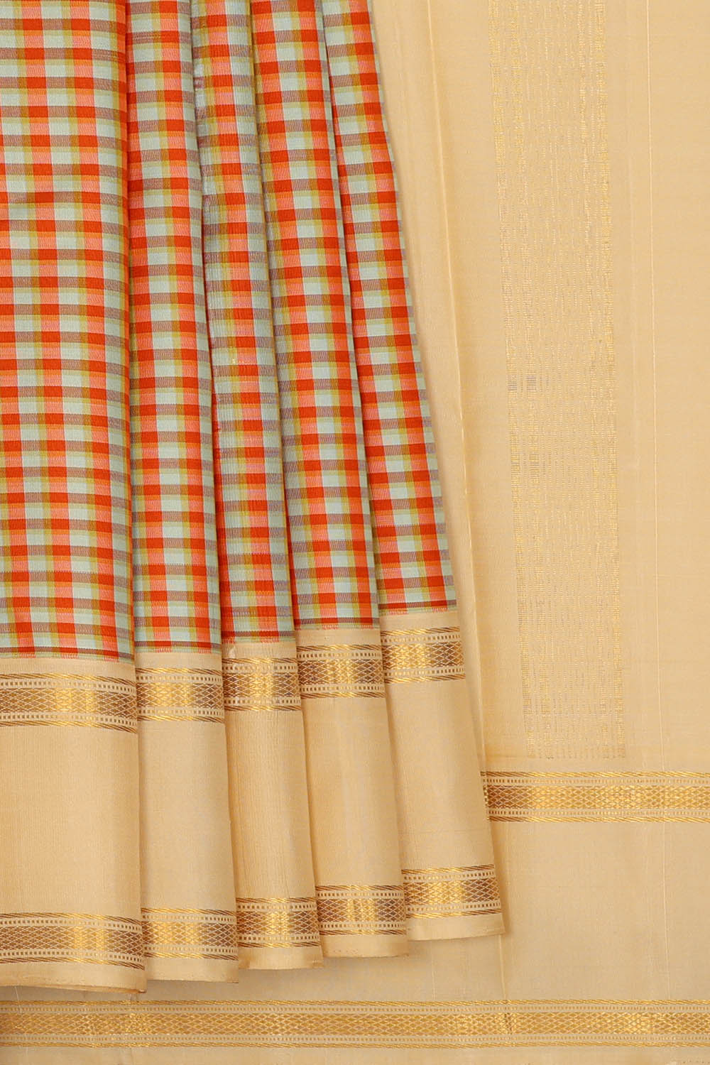 Image of Multi-Coloured Arani Silk Saree