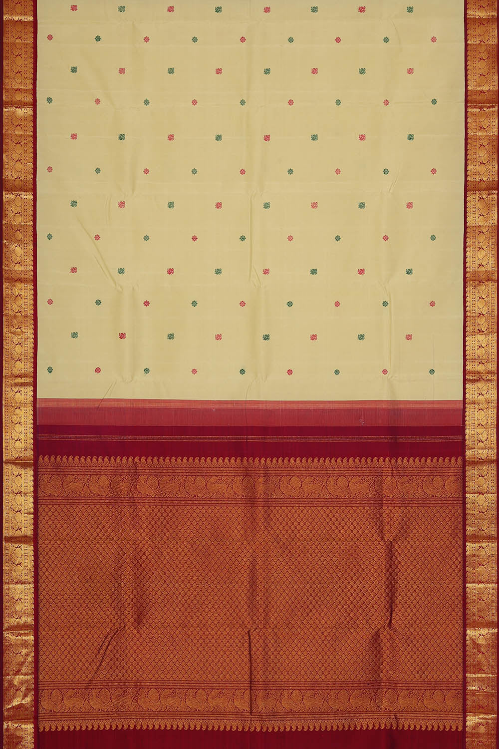 Image of Cream Arani Silk Saree