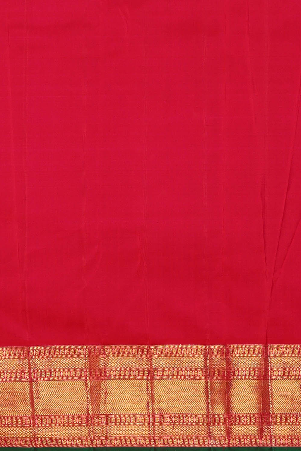 Image of Red South Silk Brocade Saree