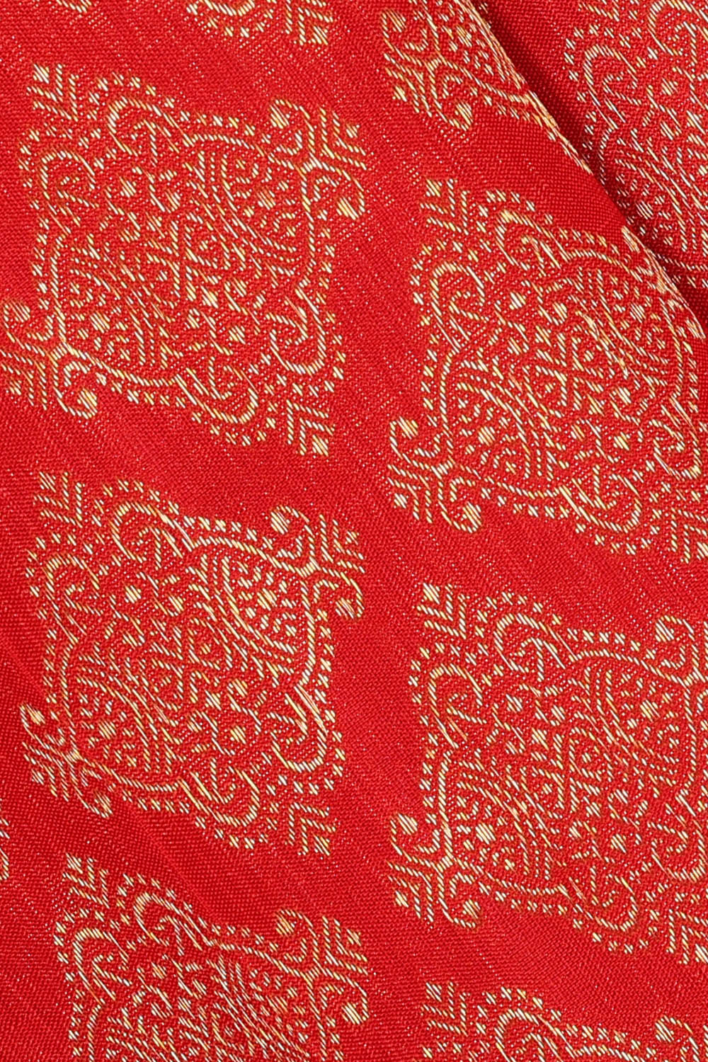 Image of Red Kanchipattu Brocade Saree