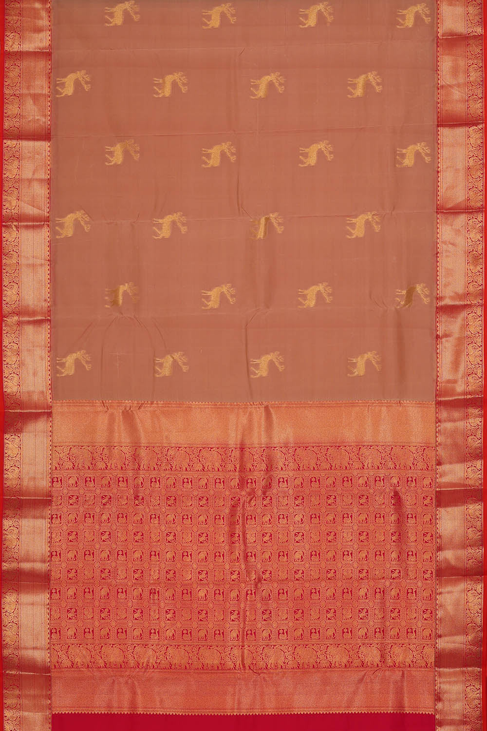 Image of Onion Pink South Silk Saree
