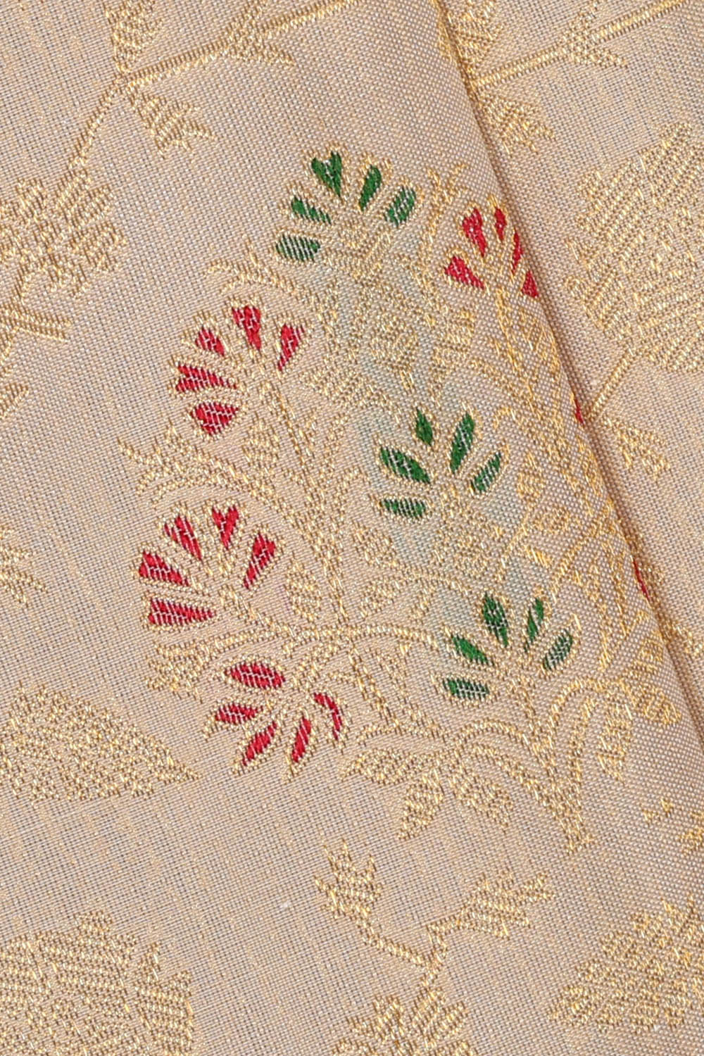 Image of Off-White Arani Silk Saree