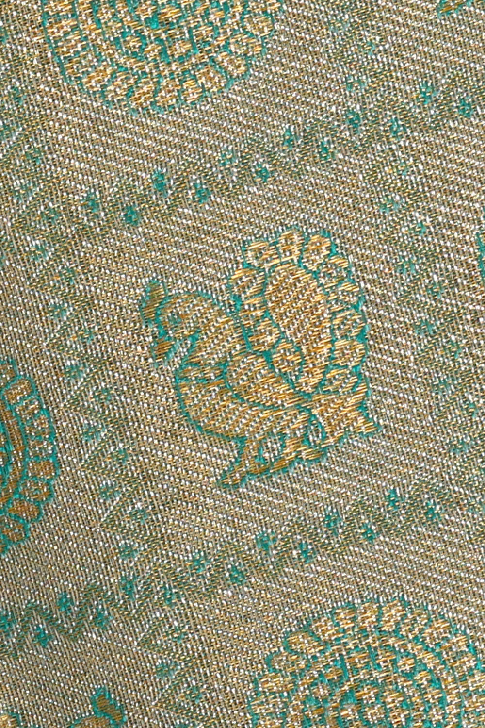 Image of Kanchipattu Blue Tissu Brocade Saree