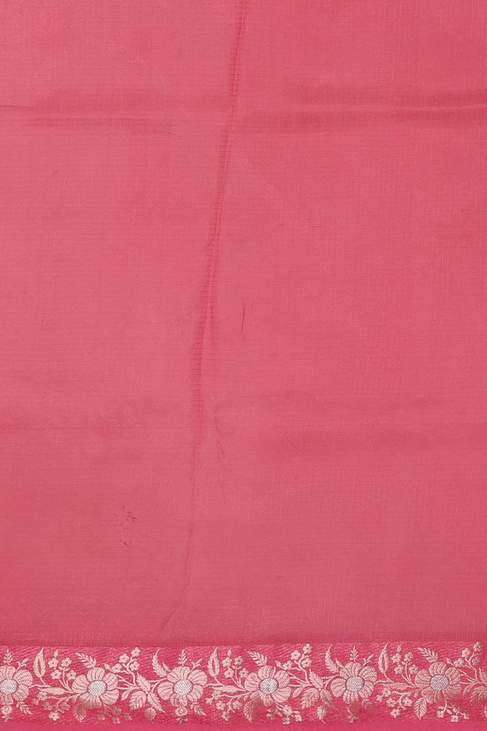 Image of Pink Kota Embroidery Cotton-Silk Saree