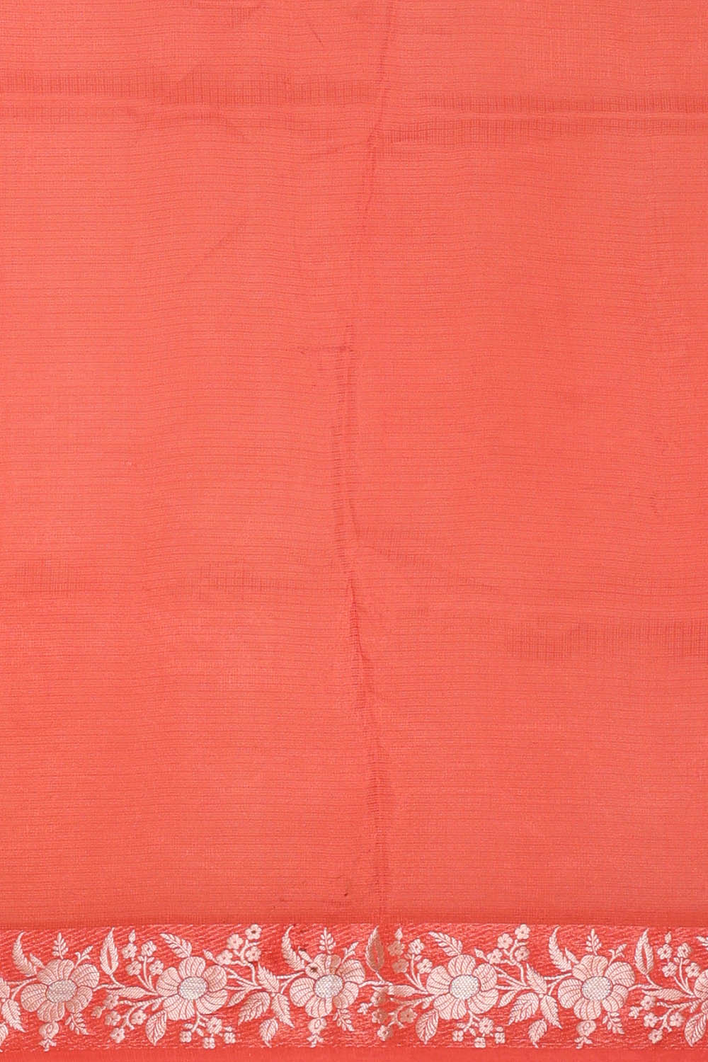 Image of Red Kota Embroidery Cotton-Silk Saree