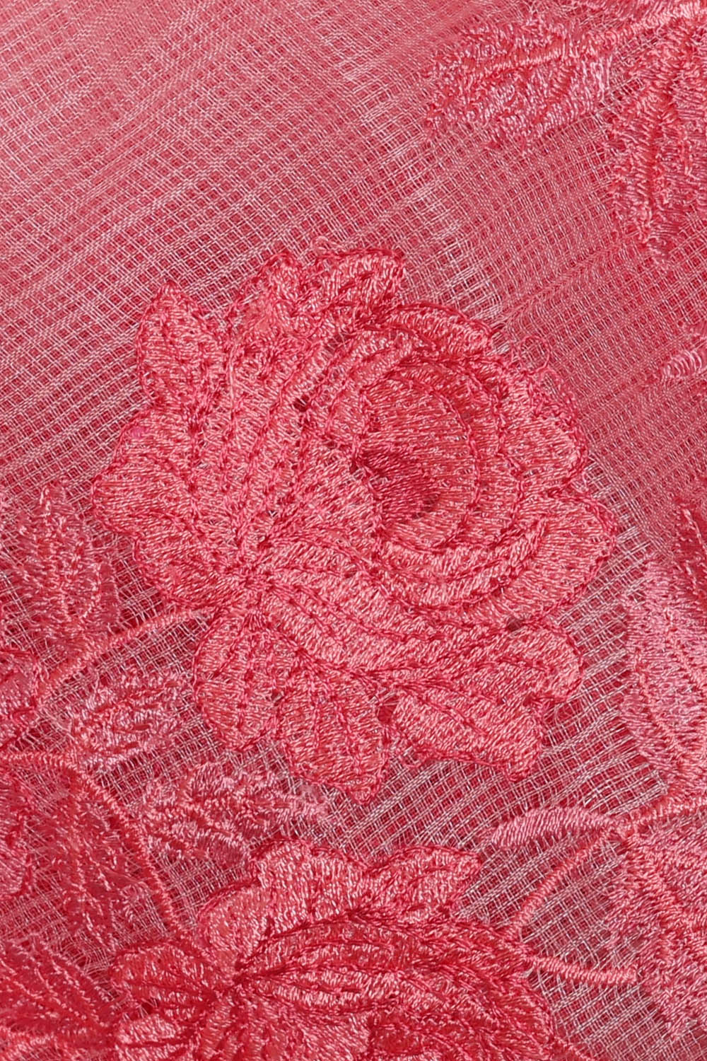 Image of Pink Kota Embroidery Cotton-Silk Saree