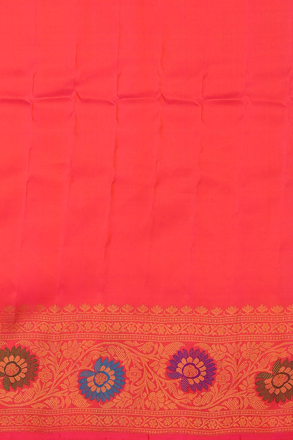 Image of Peach Gadwal Silk Saree