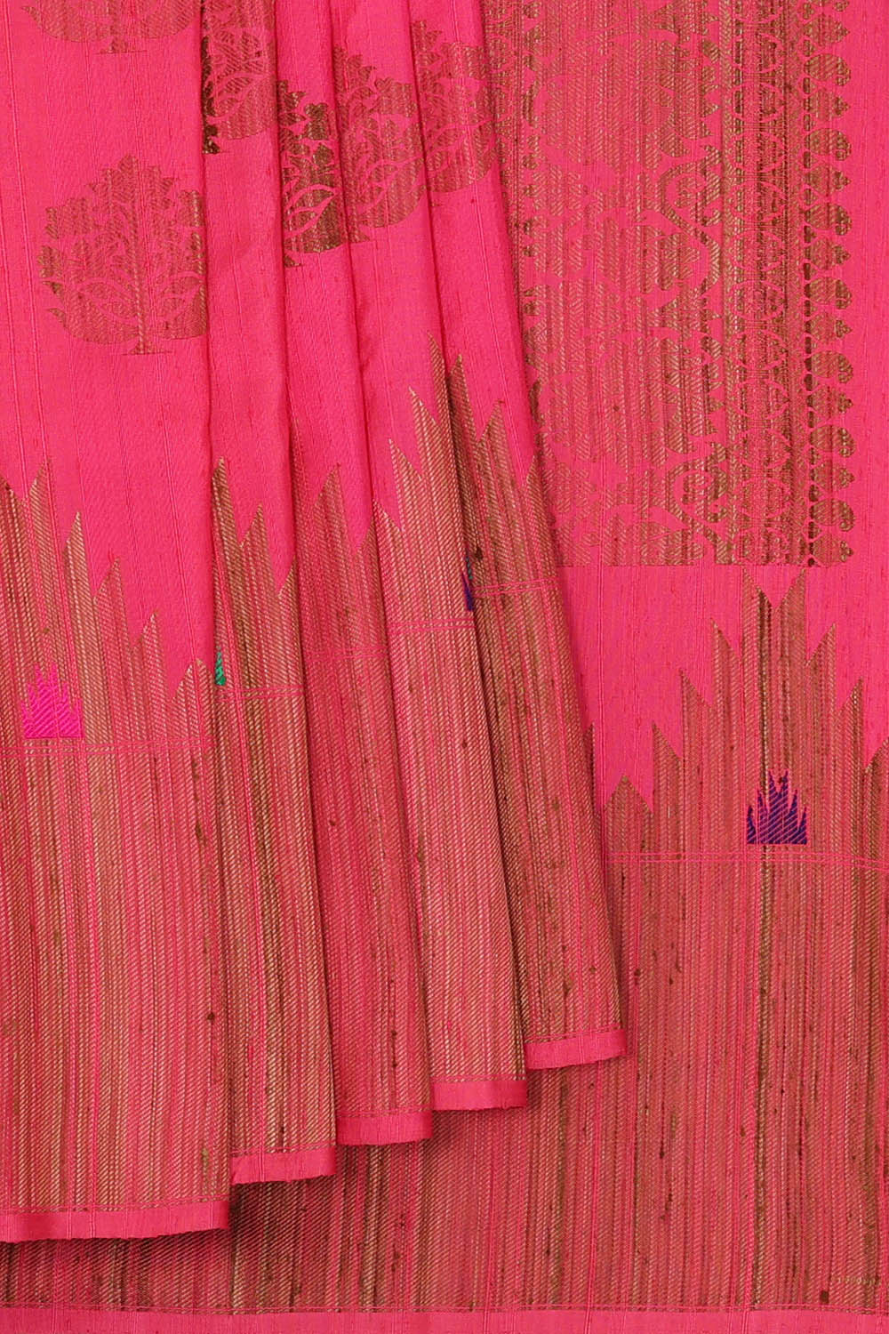 Image of Pink Gadwal Silk Saree