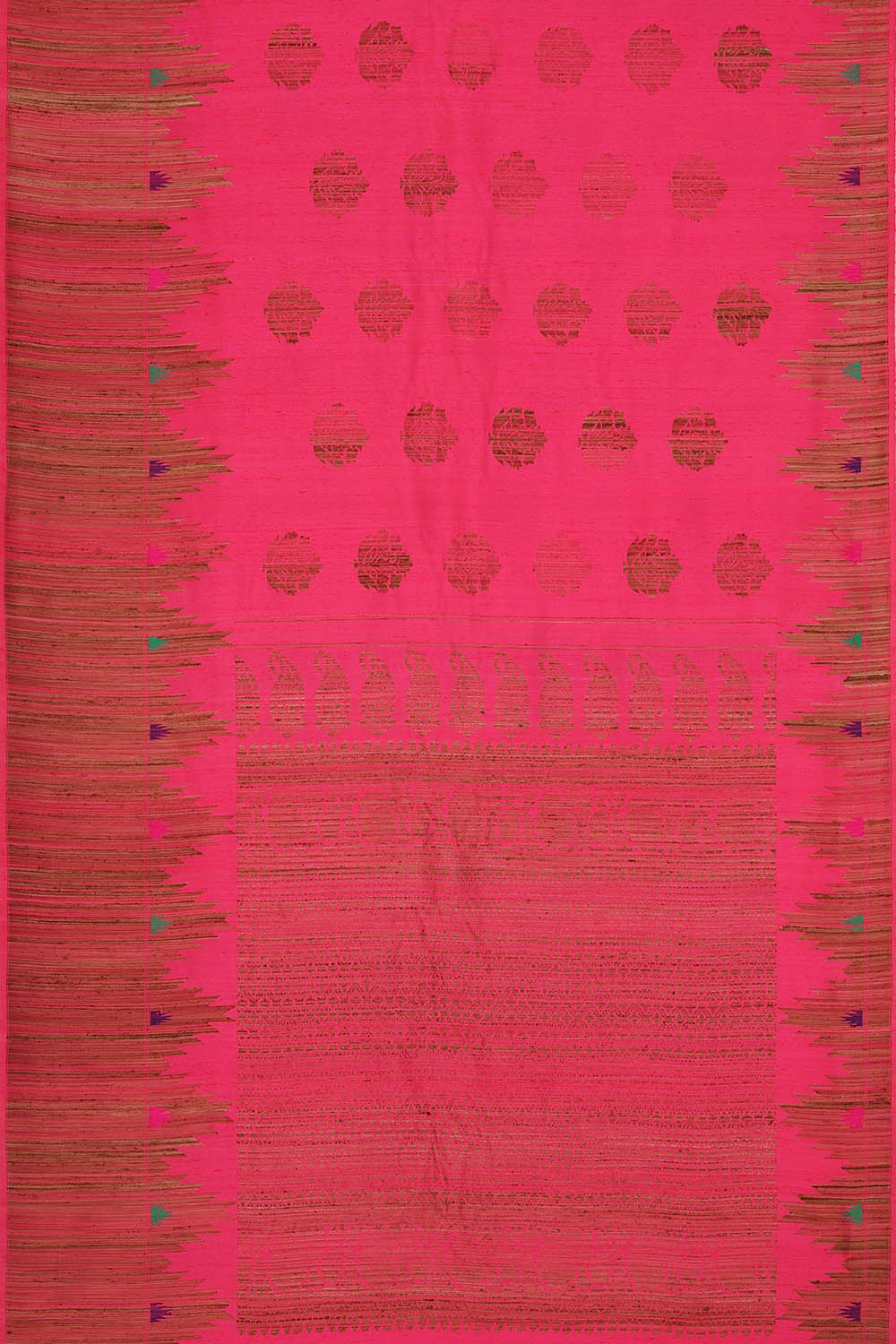 Image of Pink Gadwal Silk Saree