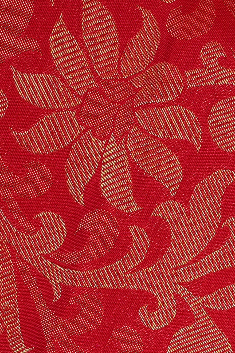 Image of Red Gadwal Silk Saree