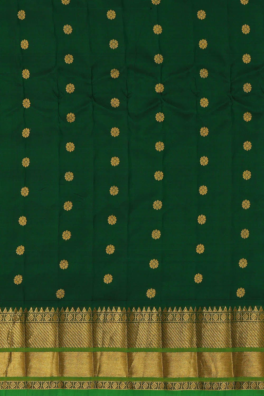 Image of Red Gadwal Silk Saree