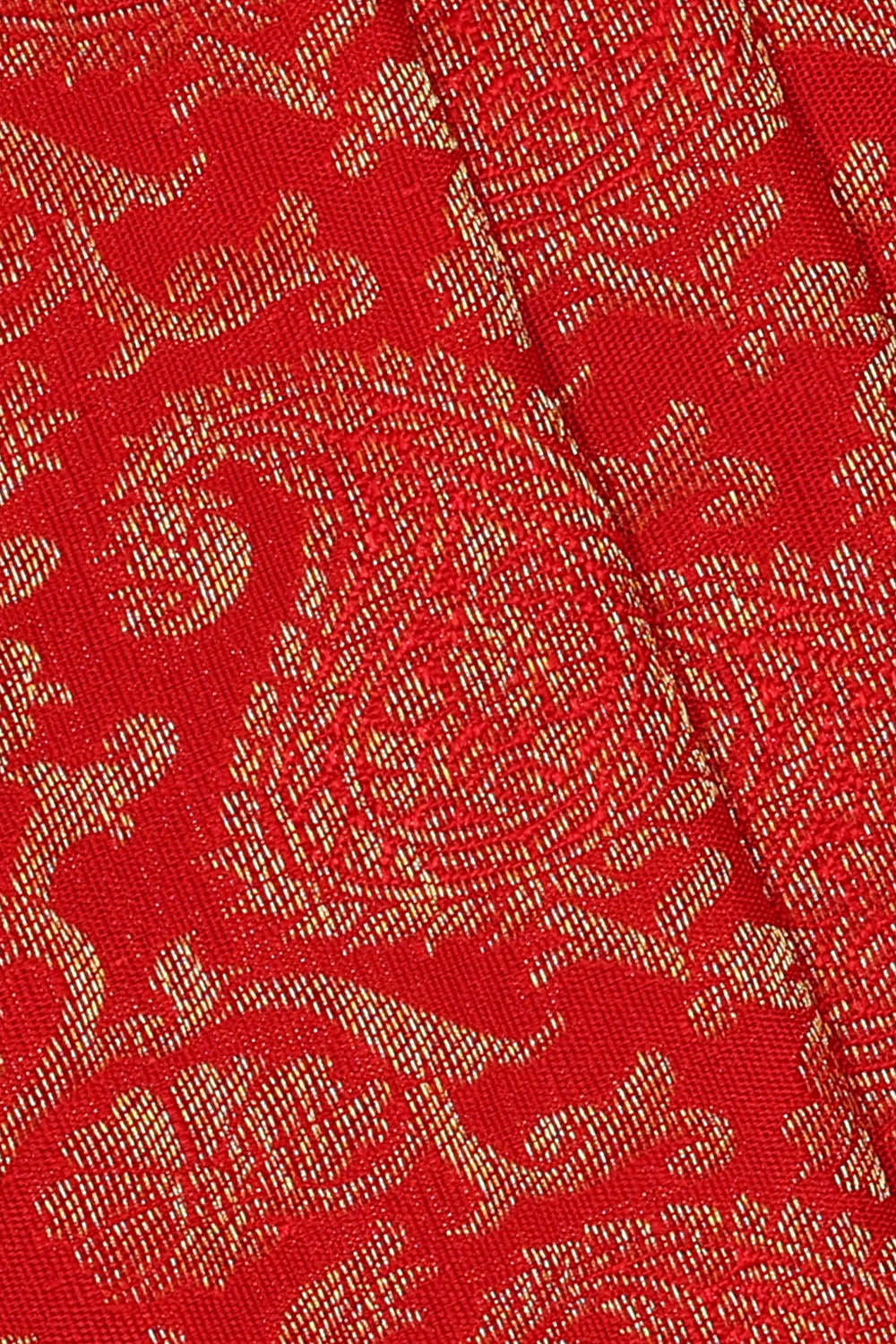 Image of Red Gadwal Silk Saree