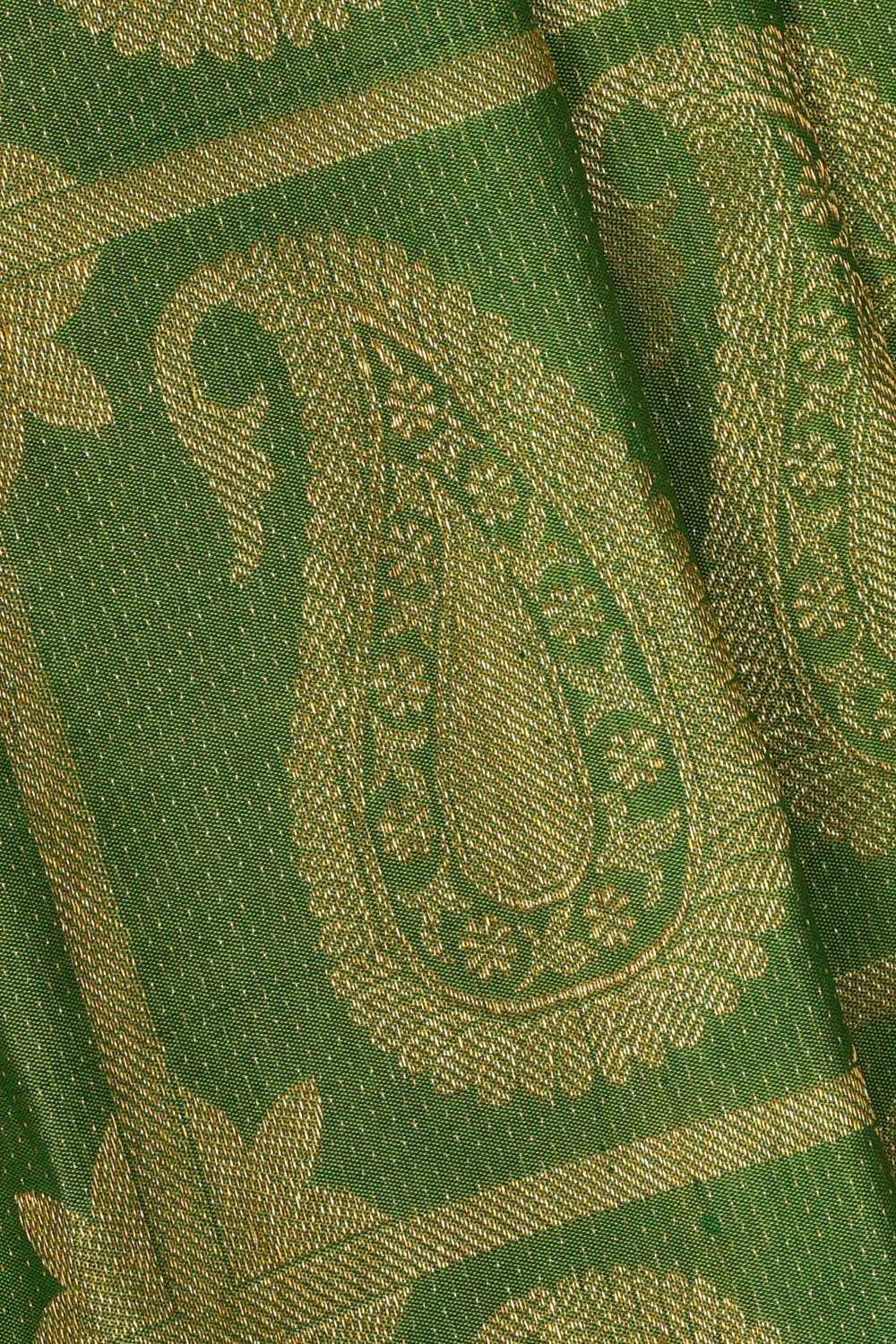 Image of Green Gadwal Silk Saree