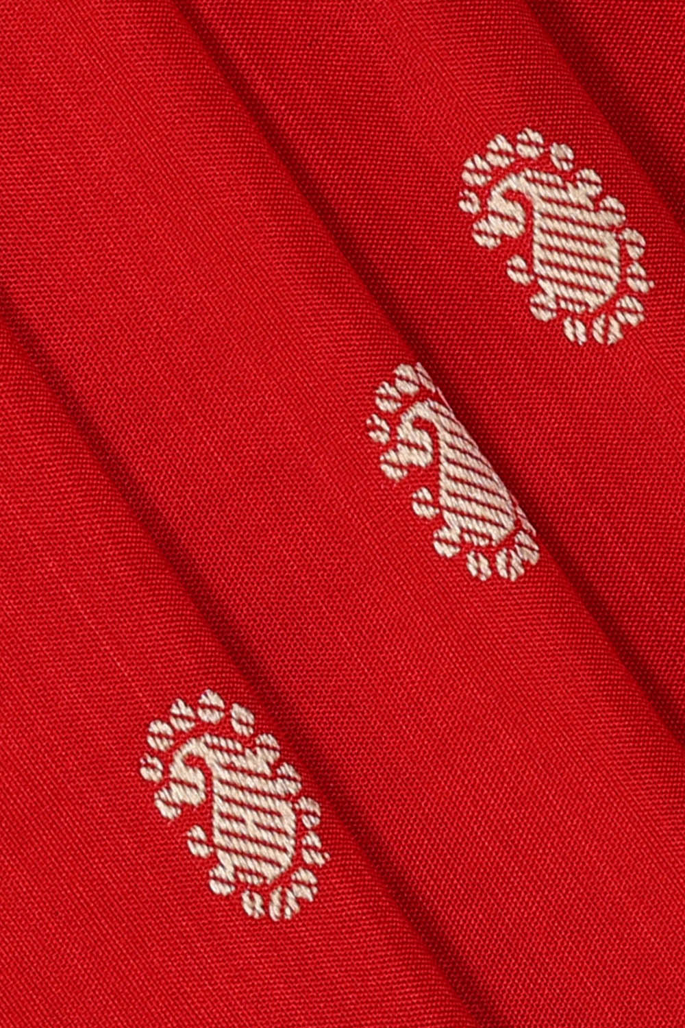 Image of Red Gadwal Silk Saree